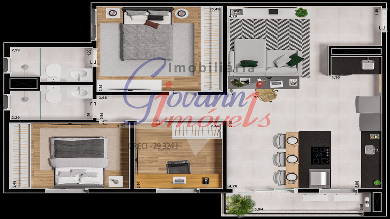 APARTAMENTO RESIDENCIAL - MOOVE - Araraquara